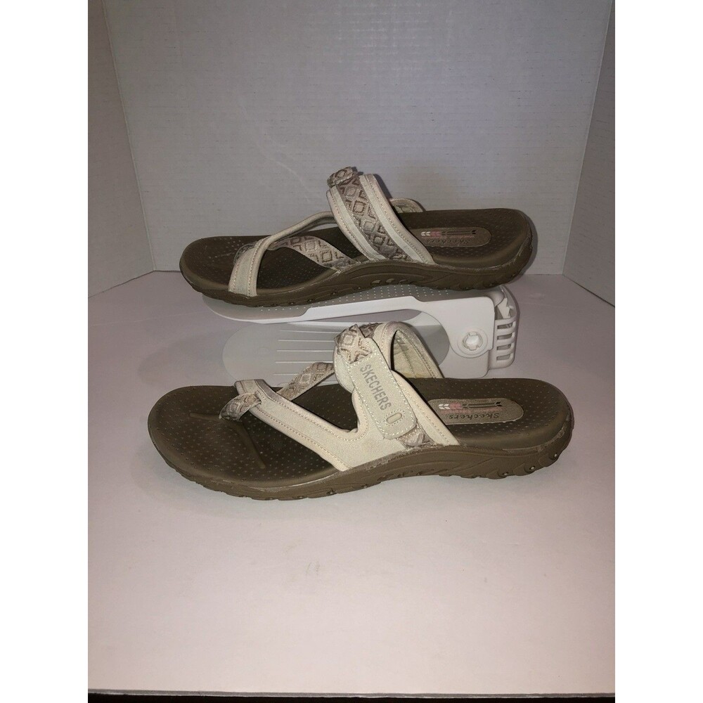 Skechers Womens Size 10 Natural Reggae Trailway Toe Loop Comfort Sandals 40798 - Picture 6 of 8